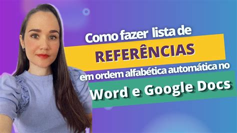 organizar referencias em ordem alfabetica